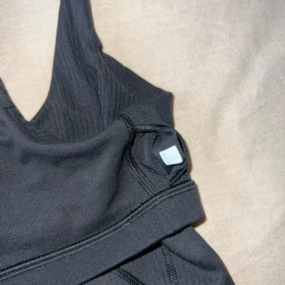 Lululemon Align Ribbed Henley Tank Top Black - Picture 4 of 5